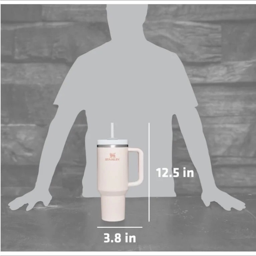 Stanley 40 oz Stainless Steel H2.0 Flowstate Quencher Tumbler - Rose Quartz - Picture 5 of 8